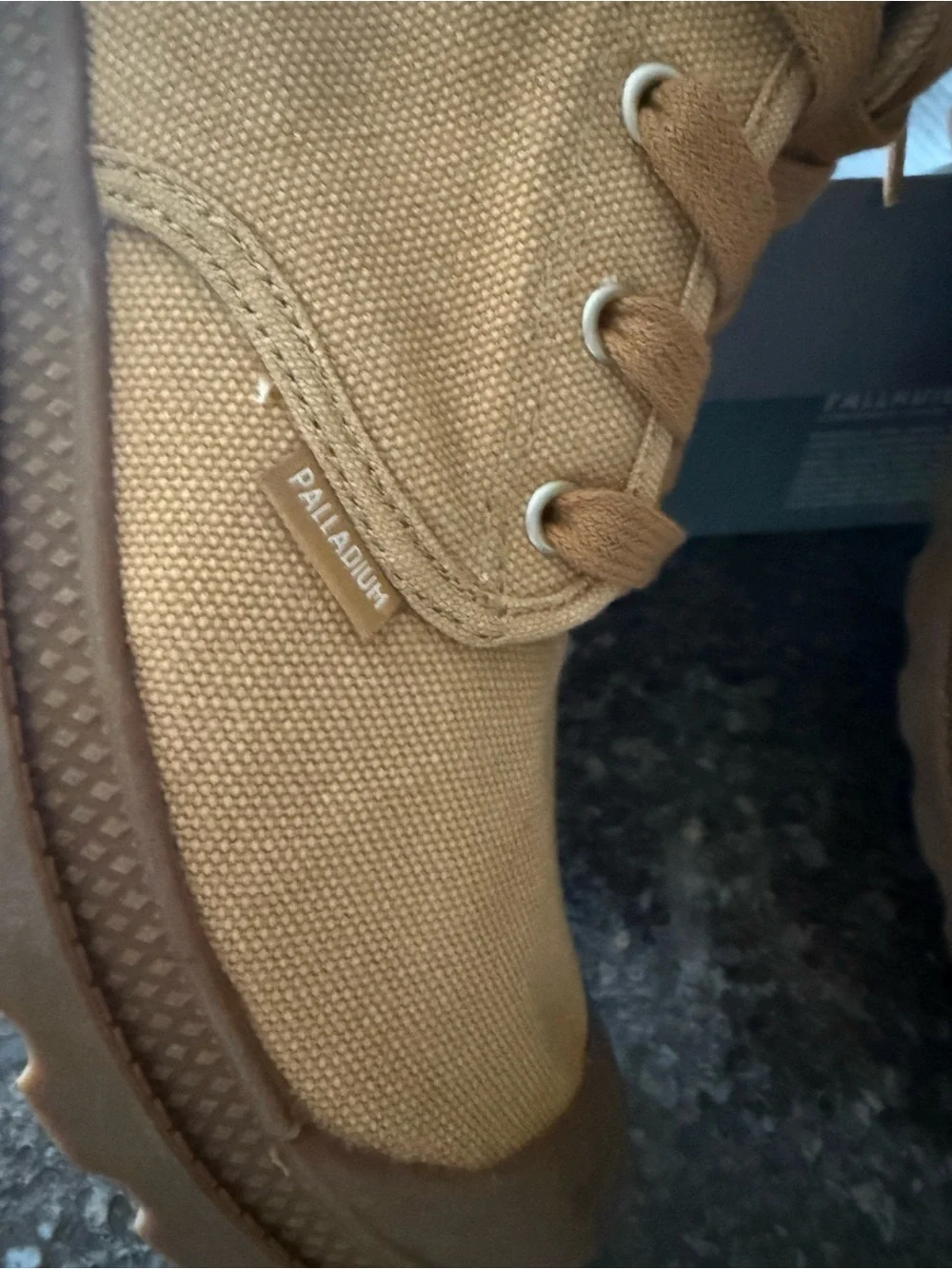 Palladium Men’s Tan Canvas High-Top Boots